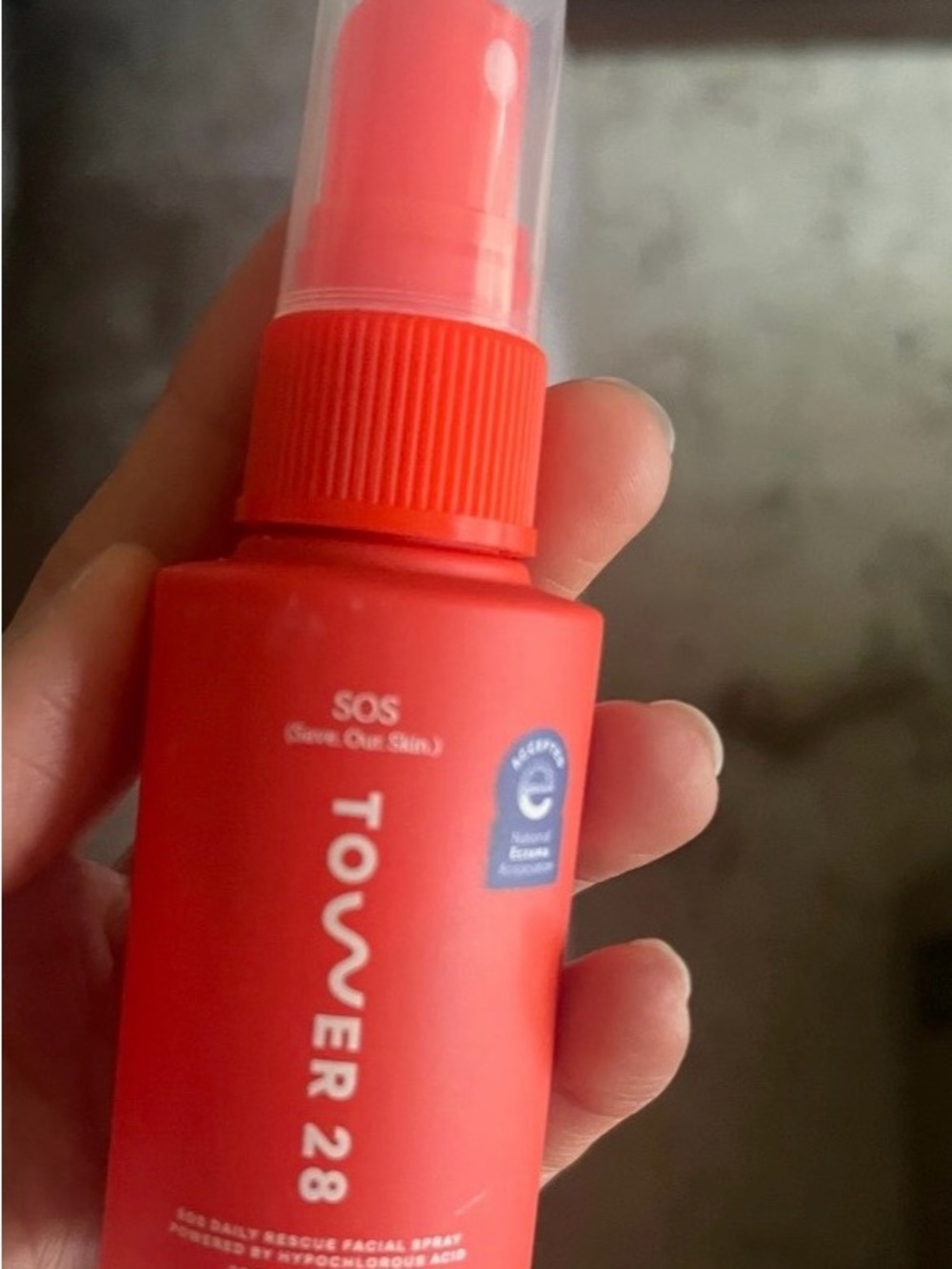 Tower 28 SOS Facial Spray — Bright Red Bottle